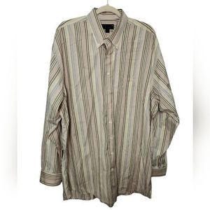 Cutter & Buck Men's Striped  Multicolor Button-down Size XLT‎